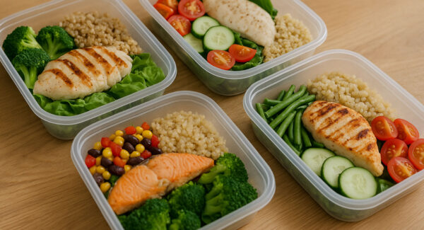 Diätboxen mit verzehrfertigen, ausgewogenen Mahlzeiten