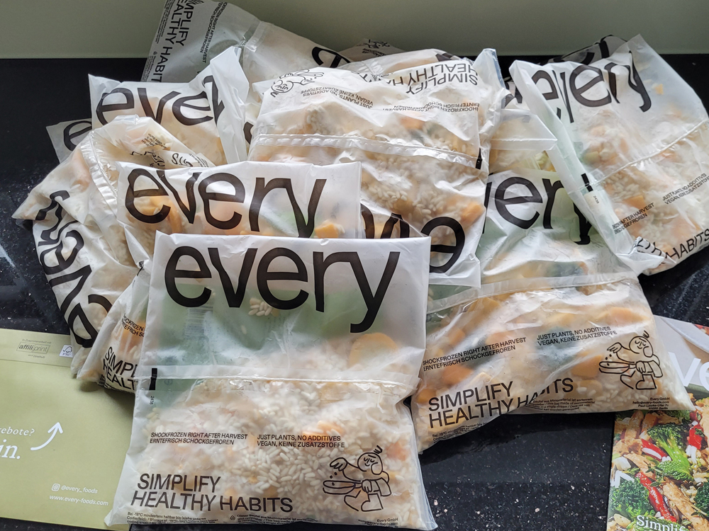 In Beuteln verpackte Gerichte von Every Foods